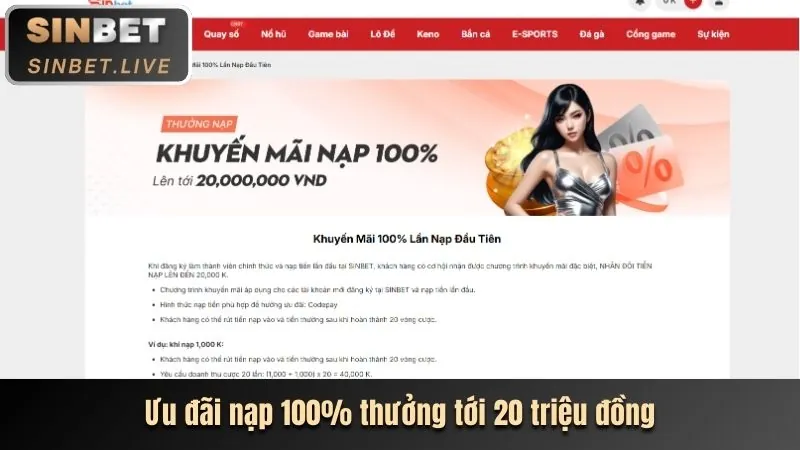 Ưu đãi nạp tiền thường xuyên tại 100vip